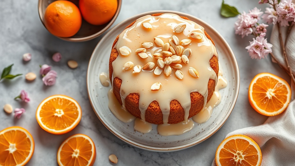 Almond Cake with Orange Blossom Glaze