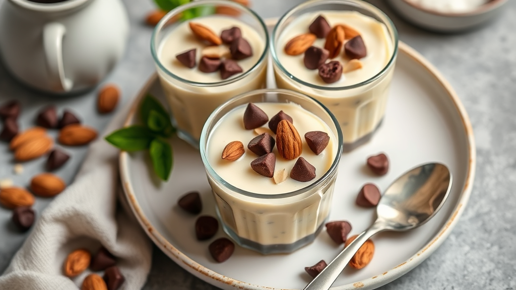 Almond Chocolate Chip Pudding Cups