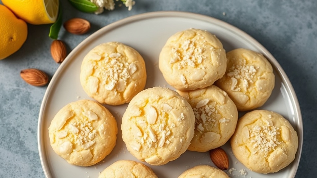 Almond Coconut Lemon Cookies