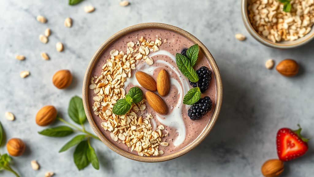 Almond Oat Smoothie Bowl