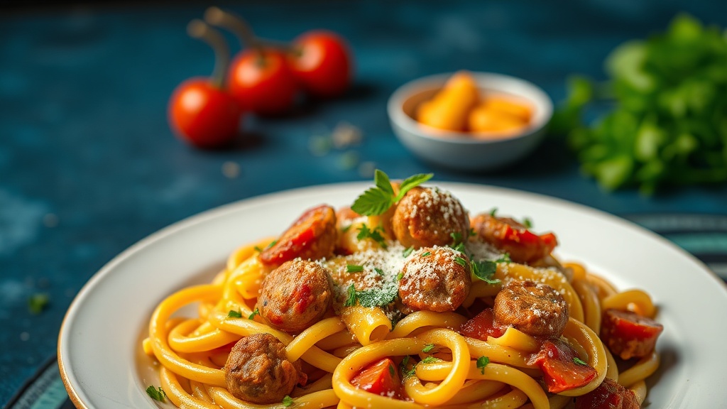 Andouille Sausage and Chicken Pasta Bake