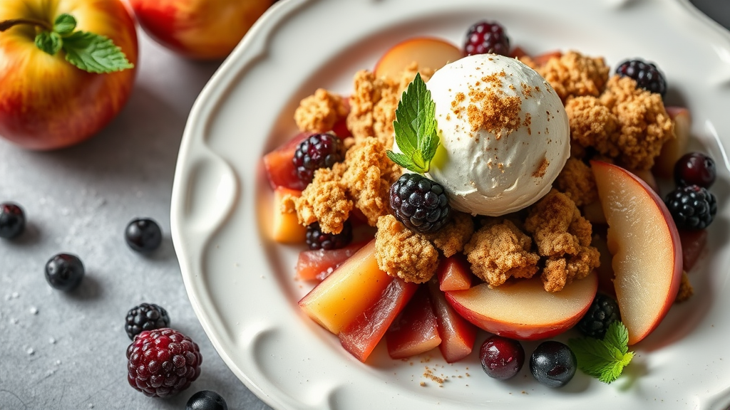 Apple and Blackberry Crumble
