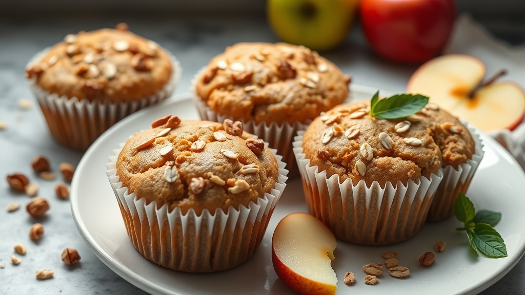 Apple Oat Greek Yogurt Muffins