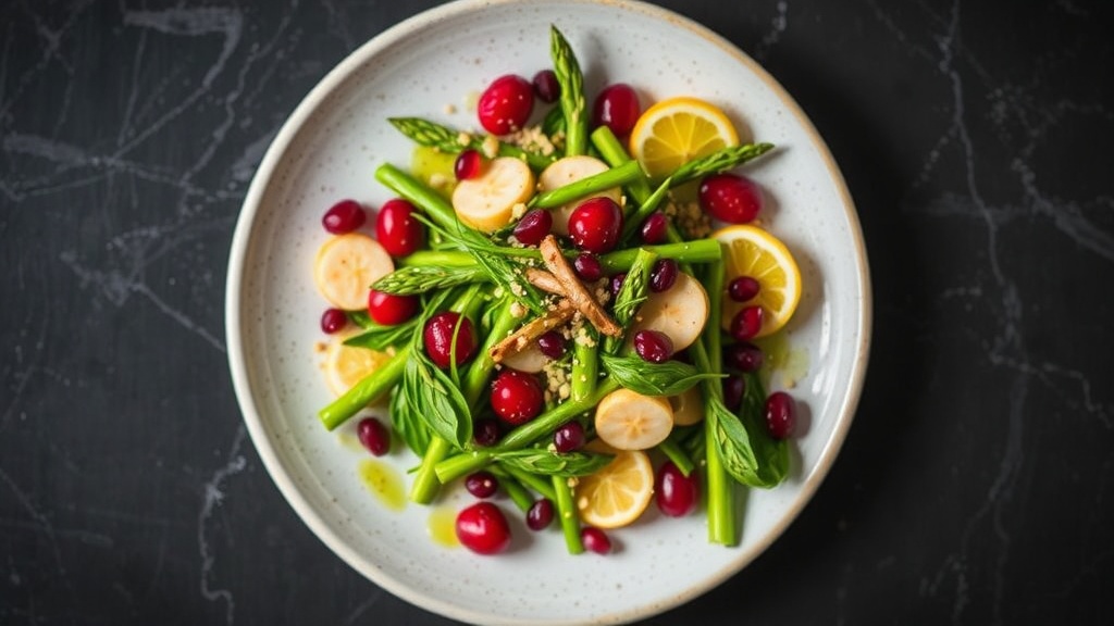 Asparagus and Cranberry Salad with Citrus Vinaigrette
