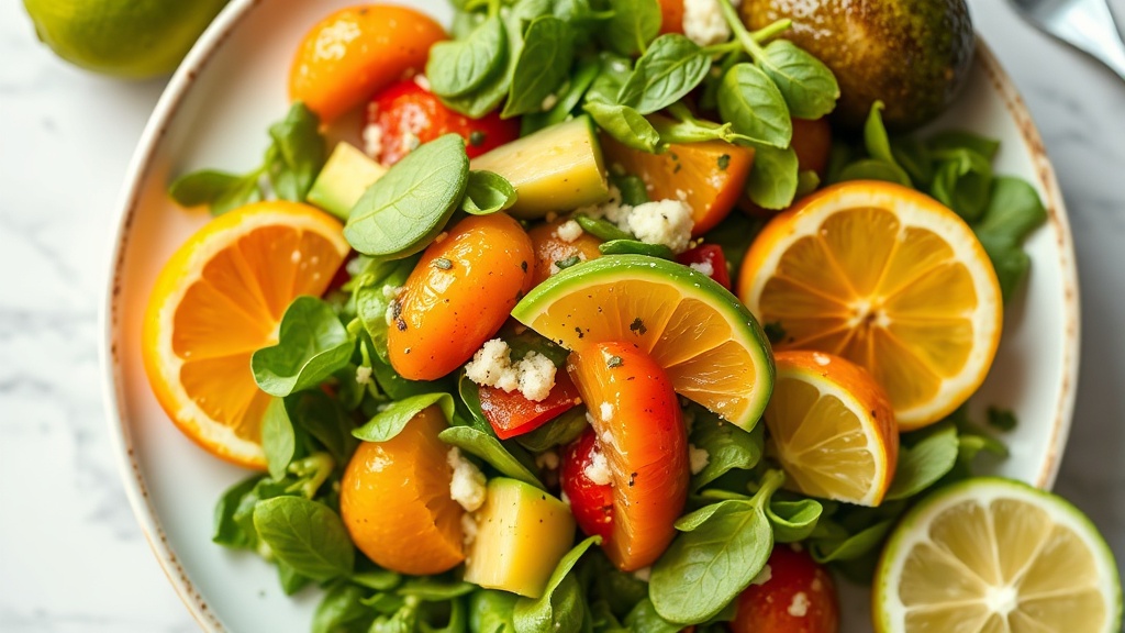Avocado and Citrus Salad with Honey-Lime Dressing