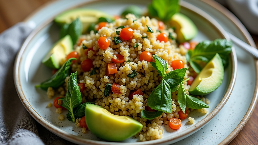 Avocado and Quinoa Salad with Lemon Vinaigrette