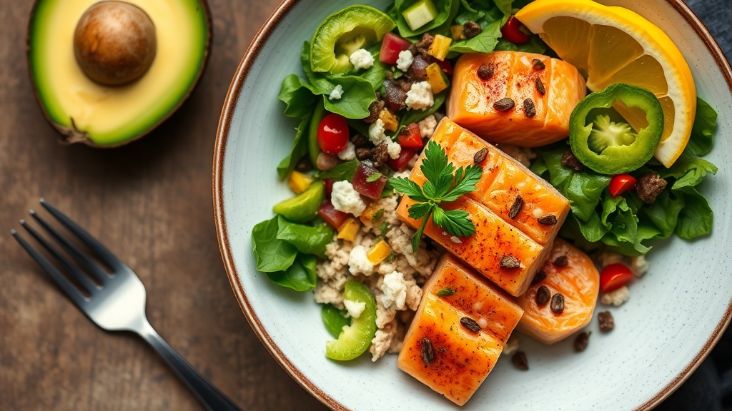 Avocado Chicken & Salmon Bowl