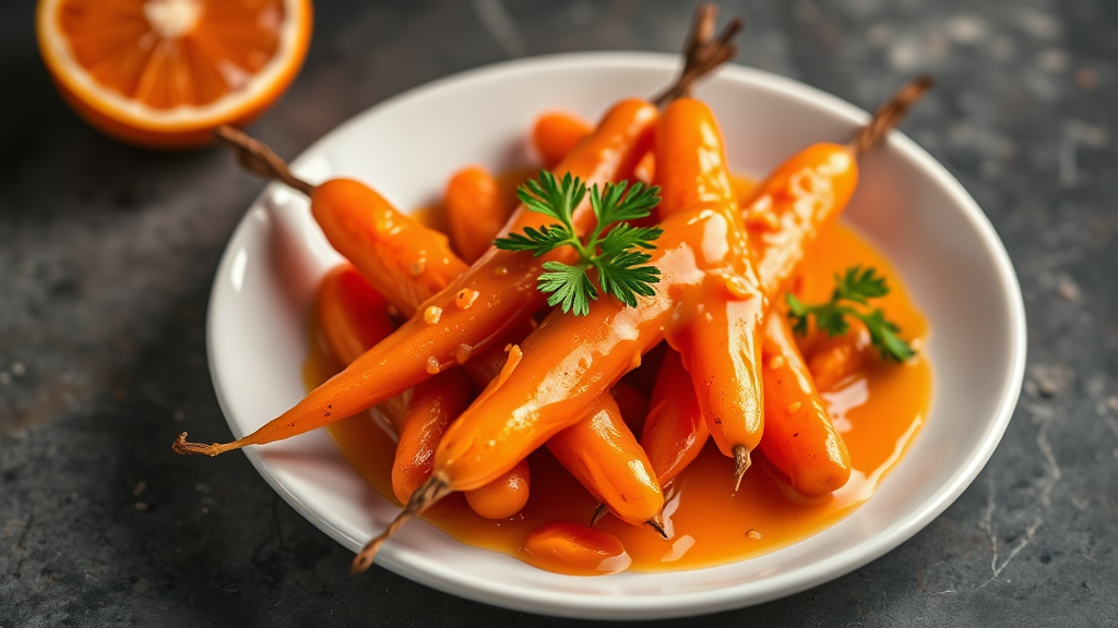 Baby Carrots with Orange Glaze