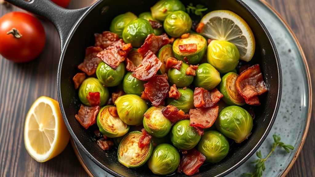 Bacon and Brussels Sprouts Skillet
