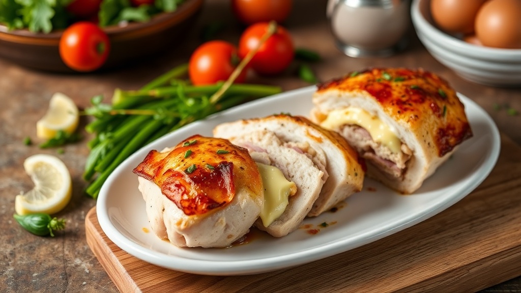 Bacon, Ham, and Cheese Stuffed Chicken Breasts