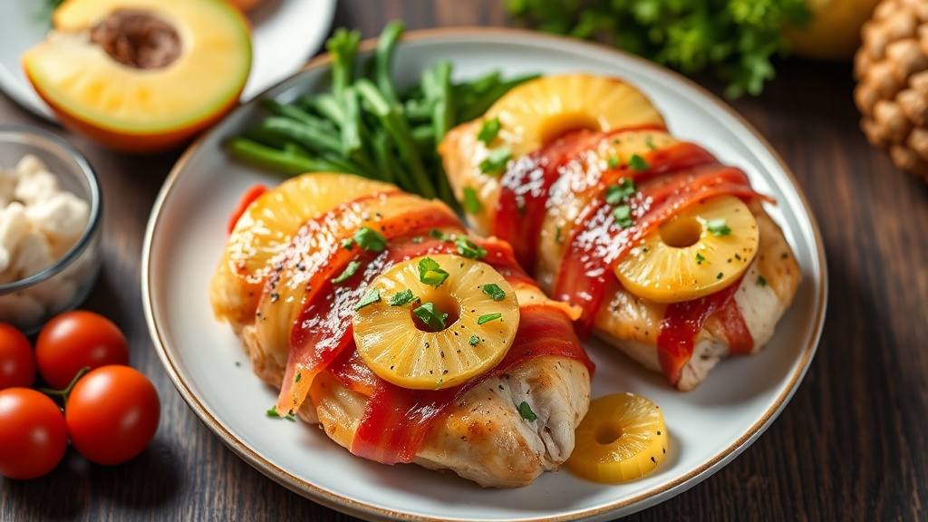 Bacon-Wrapped Pineapple Chicken Breasts