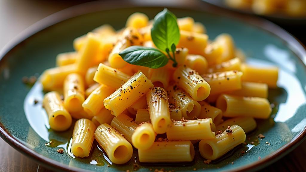 Baked Macaroni and Cheese with Truffle Oil