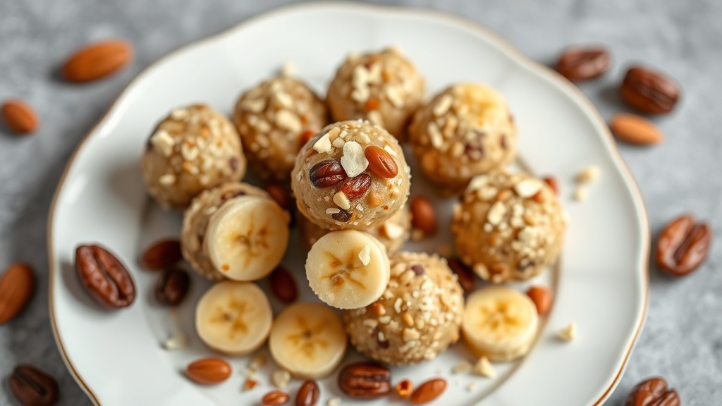 Banana Almond Date Energy Bites