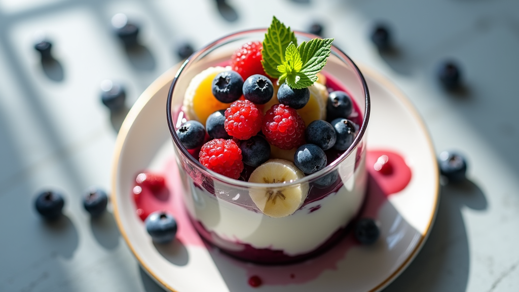Banana Blueberry Greek Yogurt Parfait