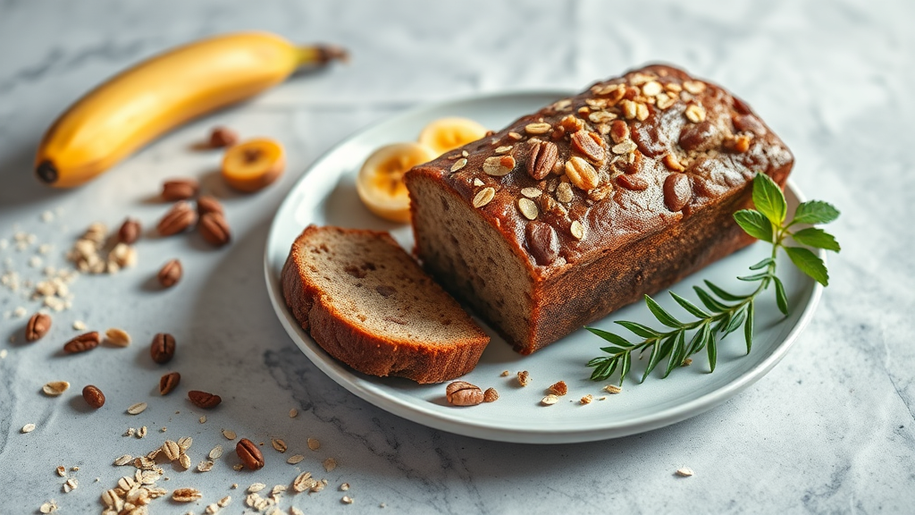 Banana Bread with Nuts and Oats
