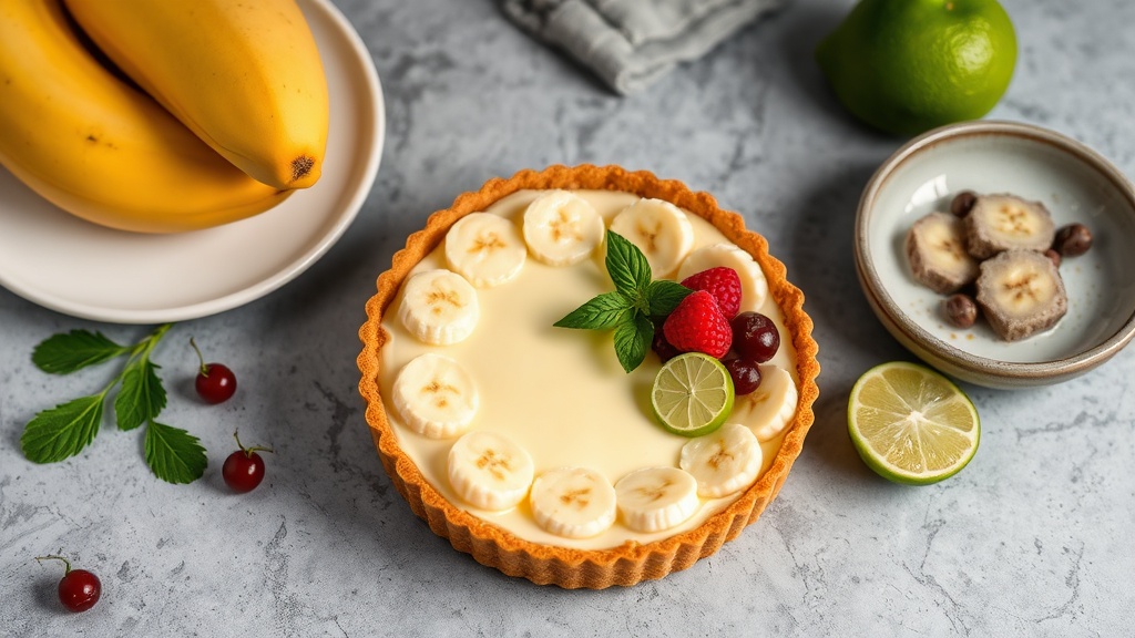 Banana Cream Cheese Lime Tart