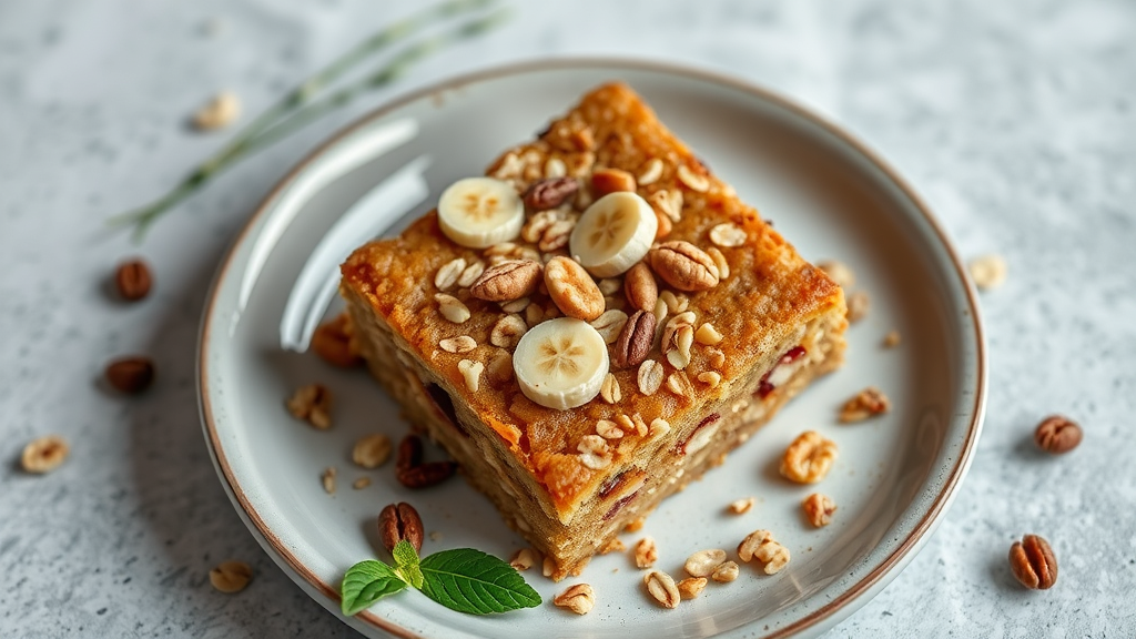 Banana Oat Nut Bake