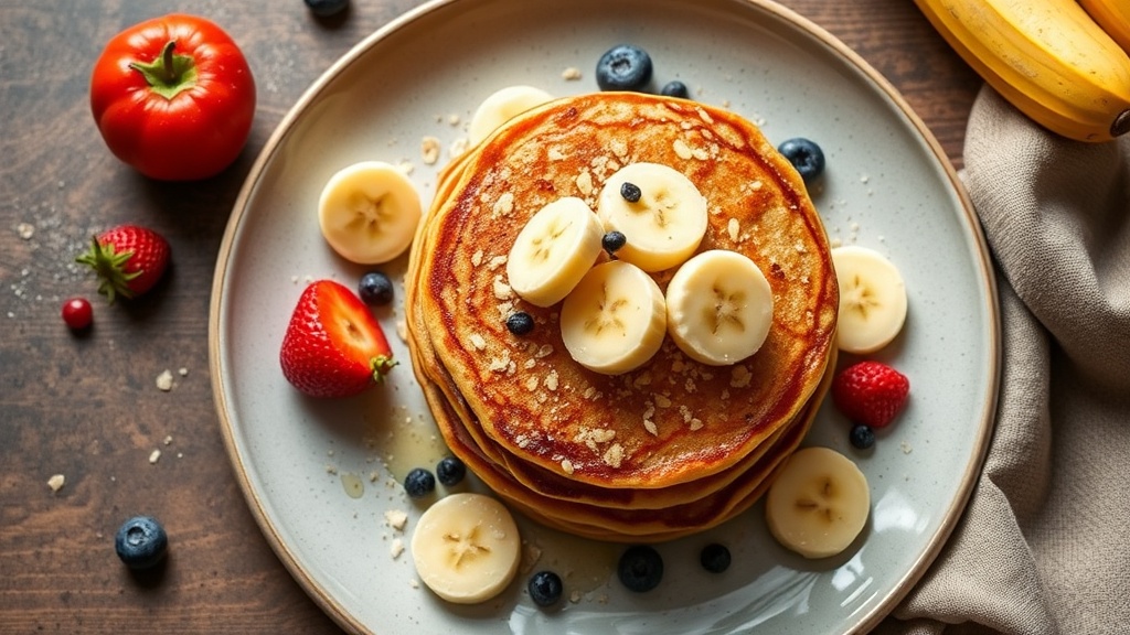 Banana Oatmeal Pancakes