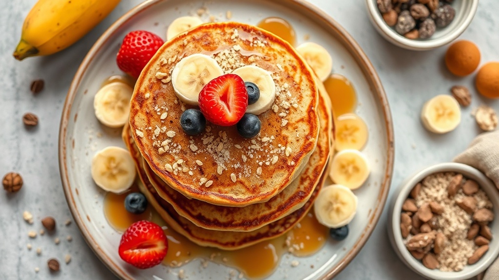 Banana Oatmeal Pancakes