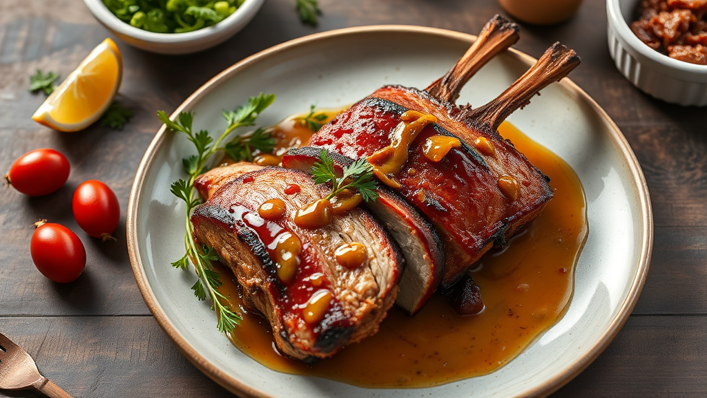 BBQ Rabbit with Honey-Mustard Glaze