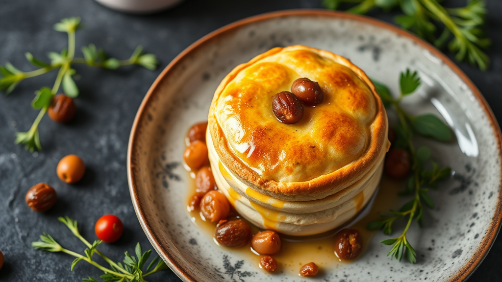 Bean Soufflé with Raisin Topping