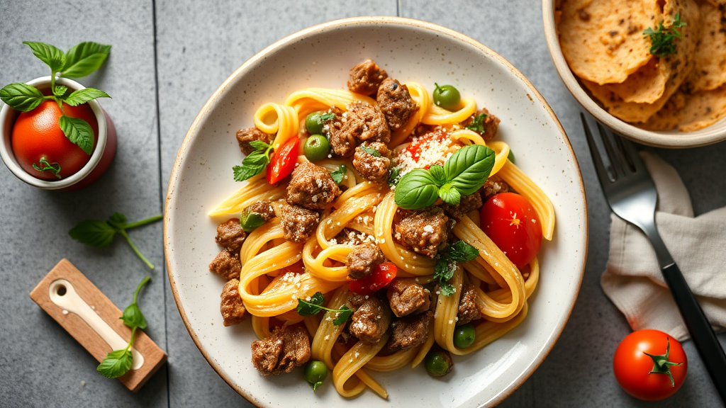 Beef and Vegetable Pasta Bake