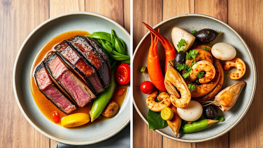 Beef Liver and Seafood Medley