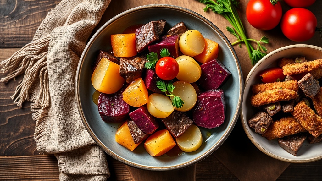 Beef, Potato, and Beet Hash