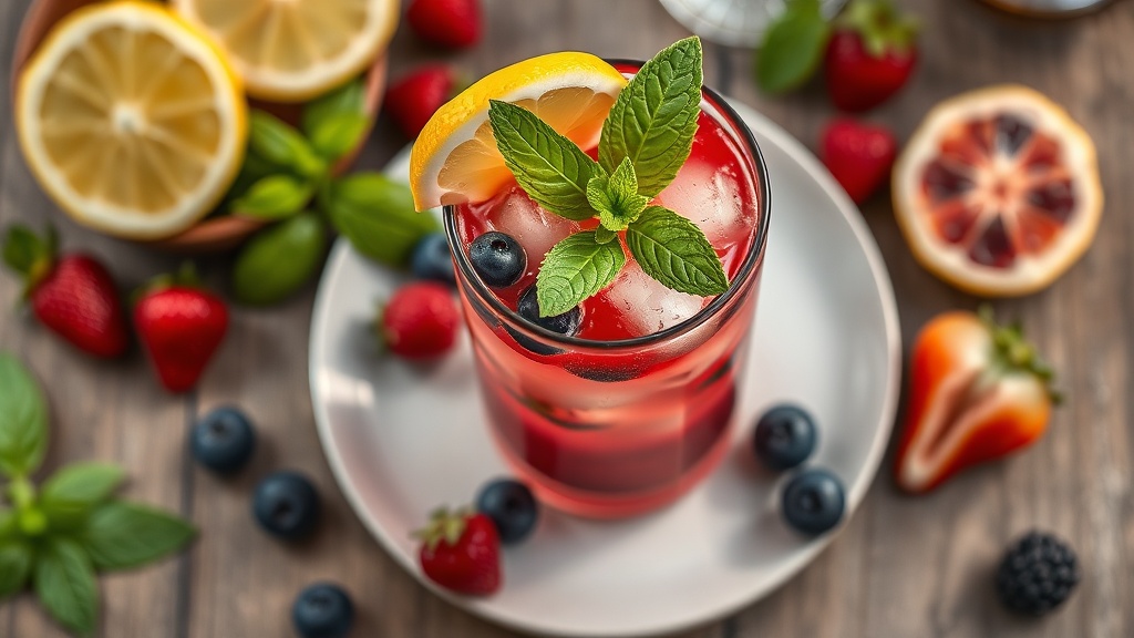 Berry Basil Lemonade