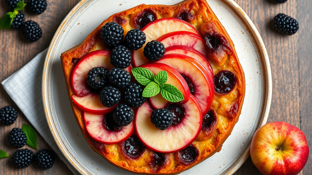 Blackberry and Apple Traybake