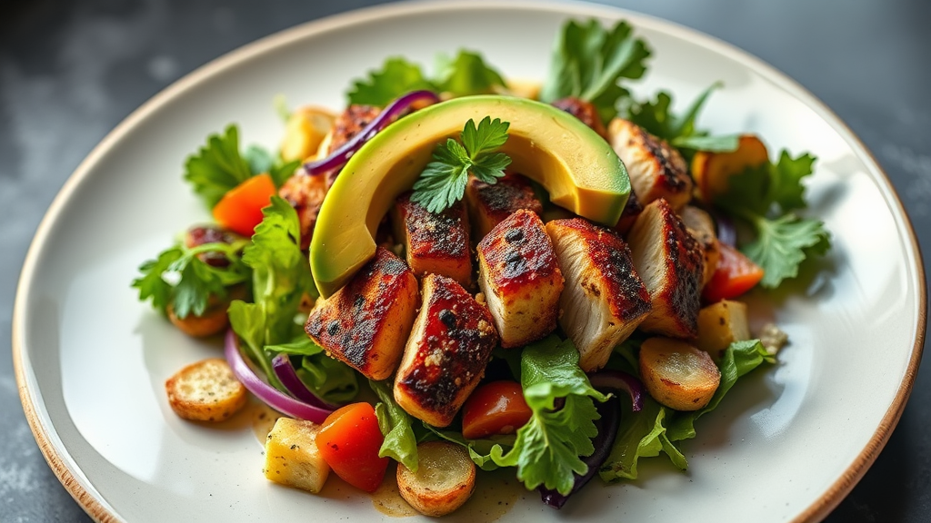 Blackened Chicken Salad with Avocado