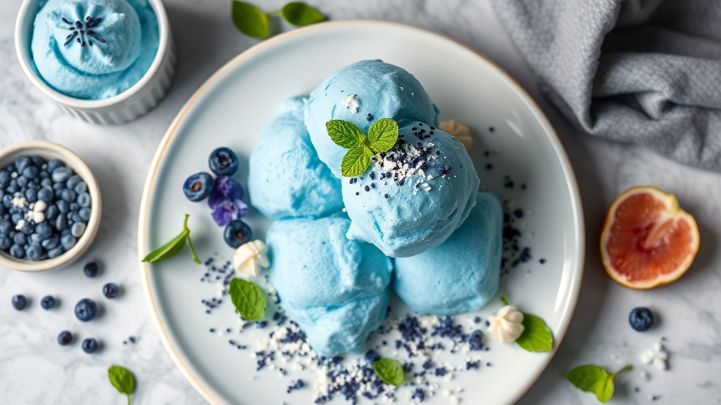 Blue Spirulina Cotton Candy Ice Cream