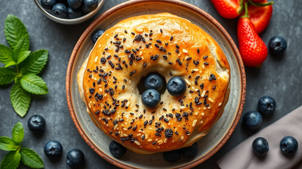 Blueberry Protein Bagels