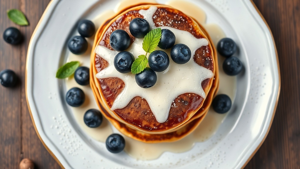 Blueberry Sourdough Pancakes