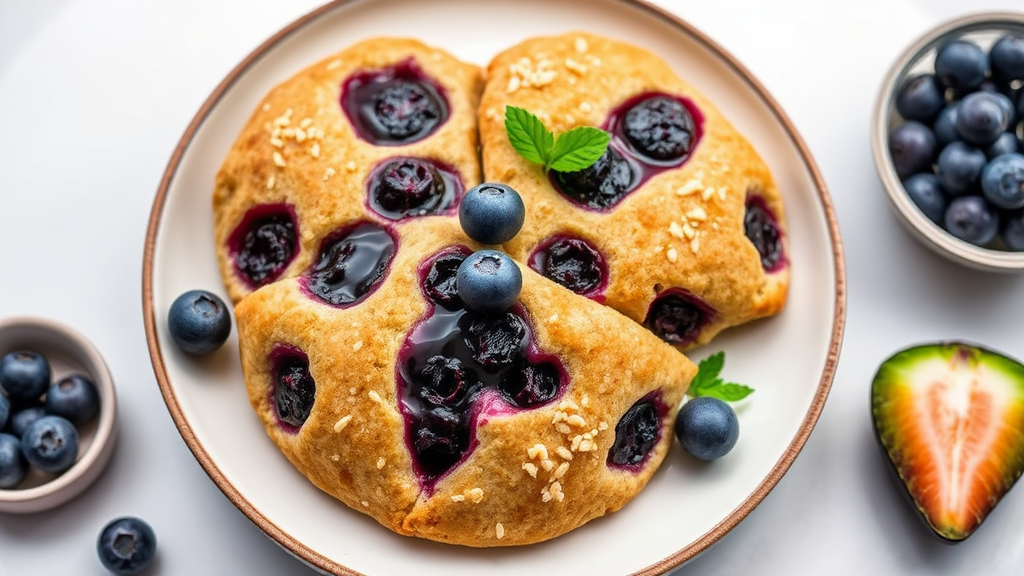 Brown Sugar Blueberry Drop Scones