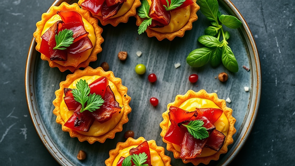 Bubble Gum Bacon Savory Tarts