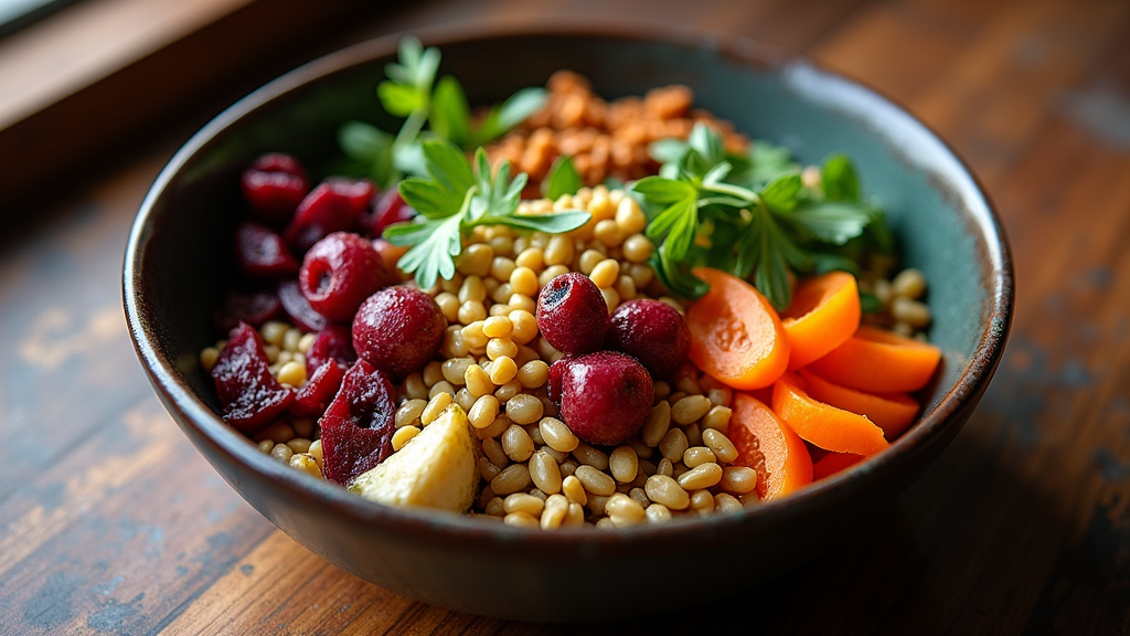 Bush Tucker Rice Bowl with Wattleseed and Kakadu Plum