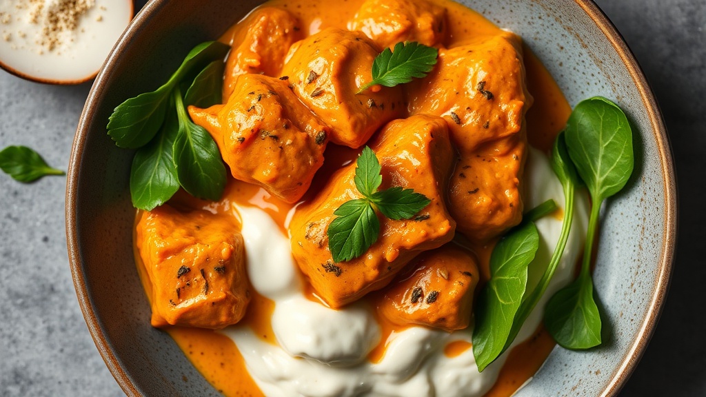 Butter Chicken with Coconut Cream and Spinach