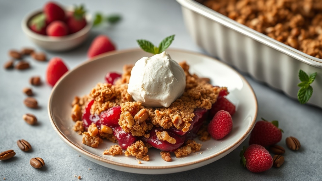 Butter Pecan Raspberry Crumble