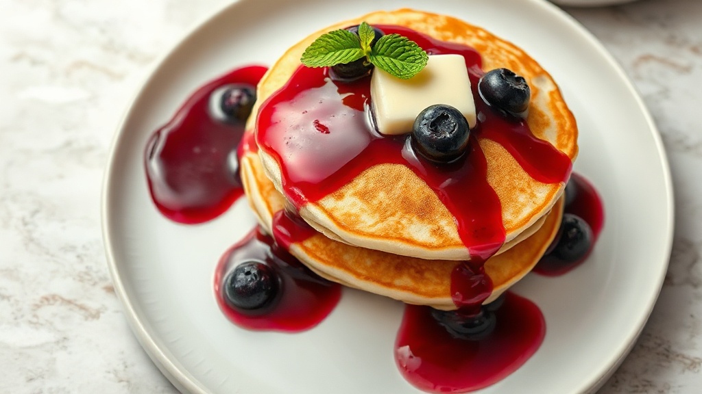 Buttermilk Pancakes with Blueberry Compote