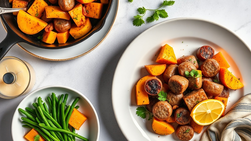Butternut Squash and Sausage Skillet