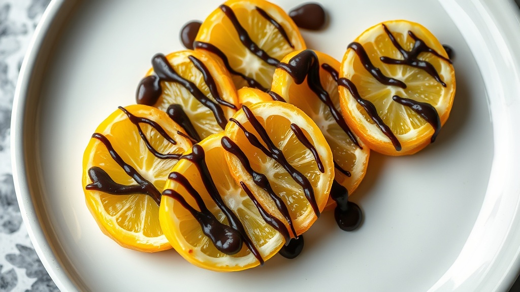 Candied Lemon Peels with Dark Chocolate Drizzle