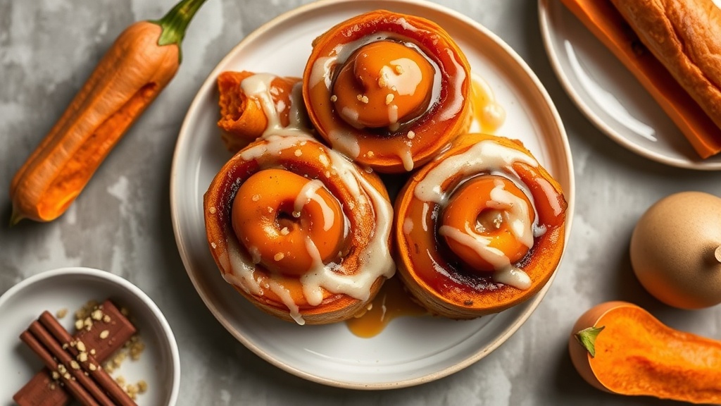 Candied Sweet Potato Cinnamon Rolls