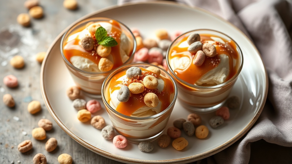 Caramel Ice Cream Cups with Nature Charms (Vegan, Gluten-Free)