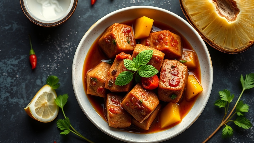 Cebuano Pork Adobo with Pineapple and Coconut