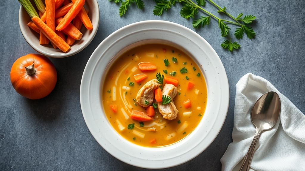 Celery and Carrot Chicken Soup with a Twist