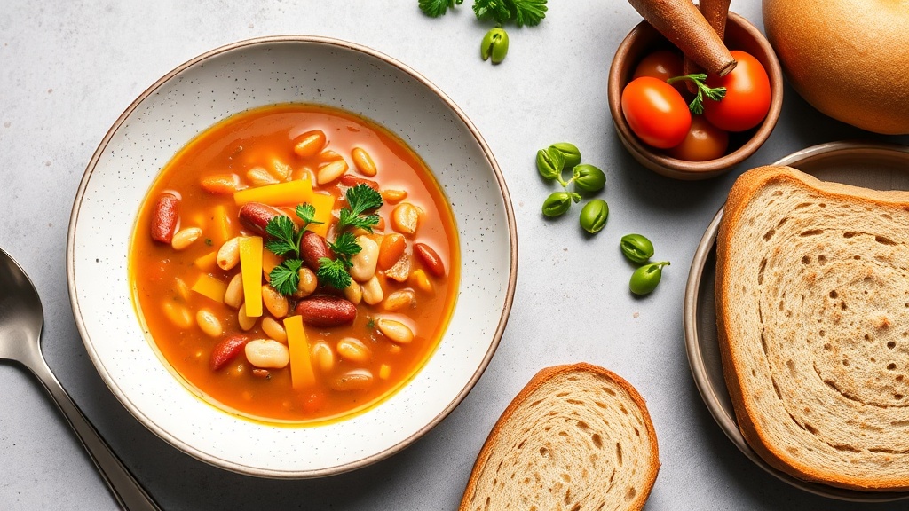 Cheddar and Kielbasa Bean Soup