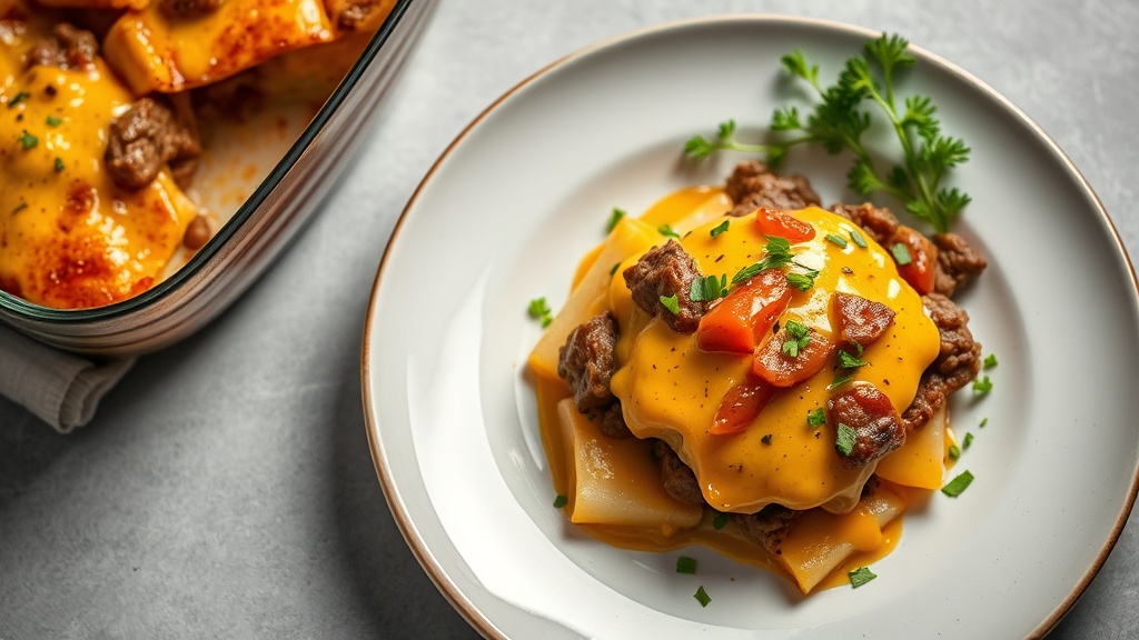 Cheesy Beef and Potato Bake