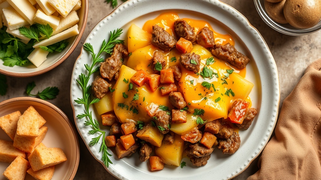 Cheesy Beef and Potato Casserole