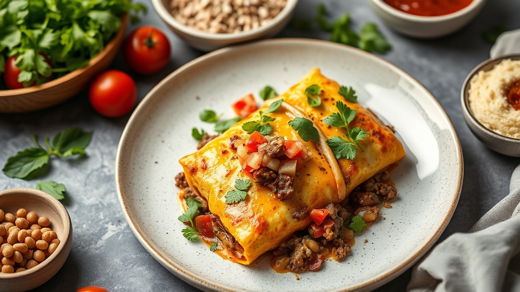 Cheesy Beef Tortilla Bake